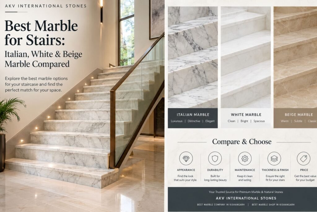 Best Marble for Stairs: Italian, White & Beige Marble Compared