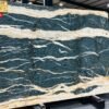 Black Onyx Marble slab with natural cream and white veining