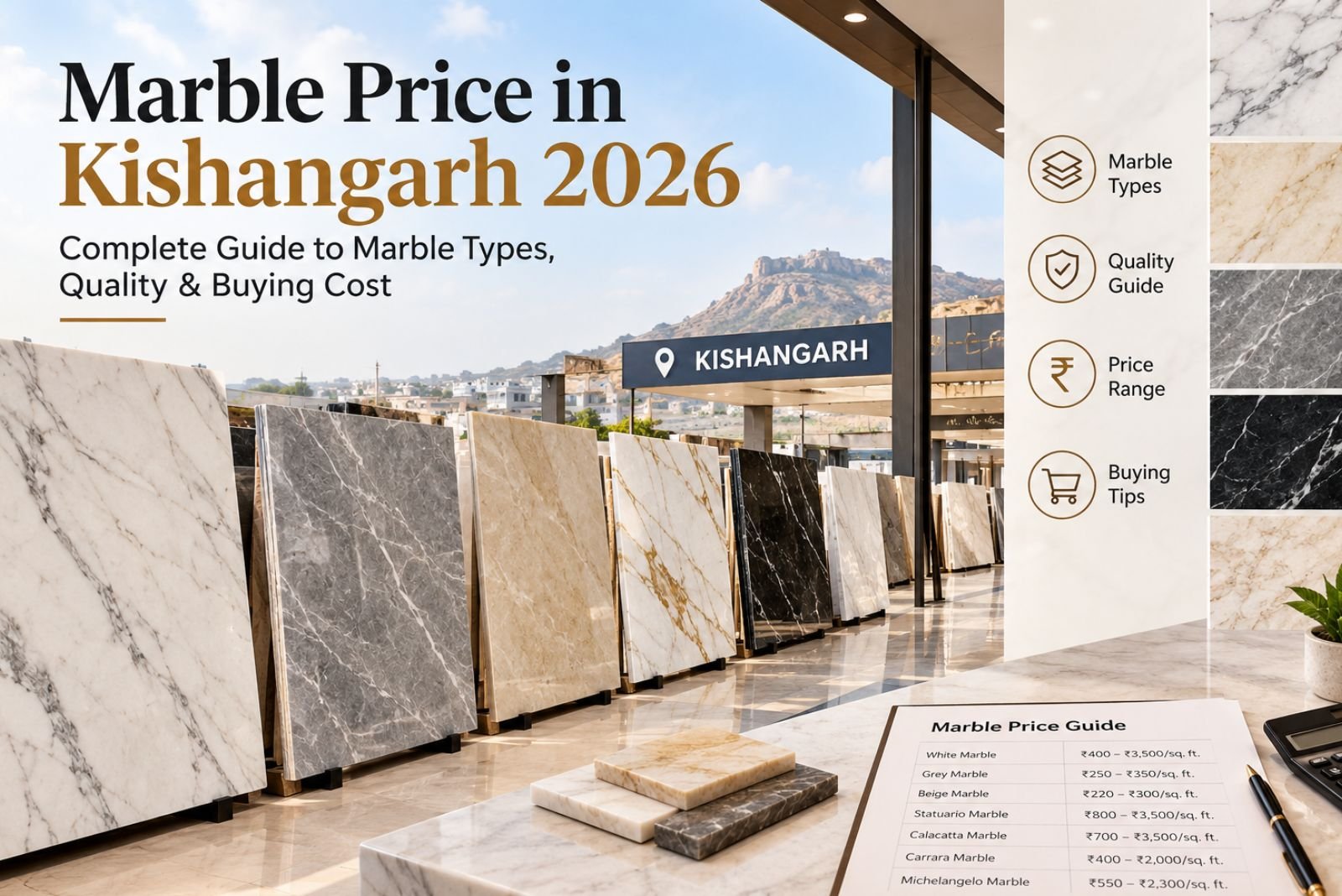 marble price in Kishangarh in 2026