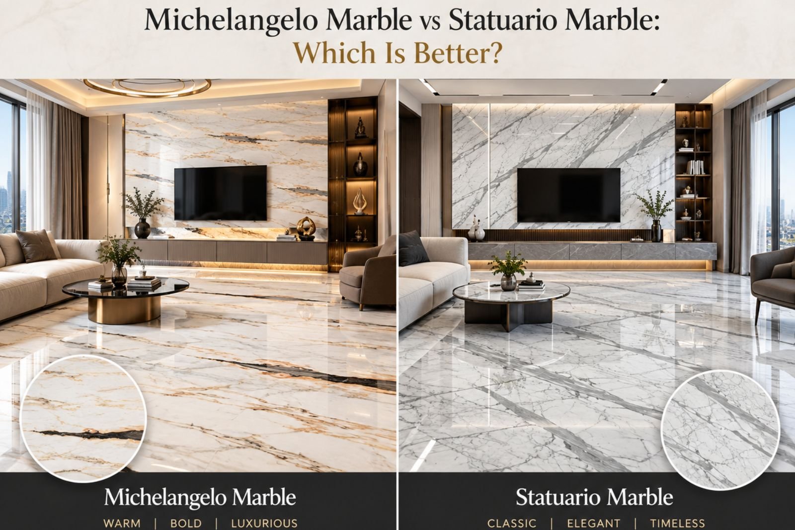 Michelangelo Marble vs Statuario Marble Which Is Better (2)