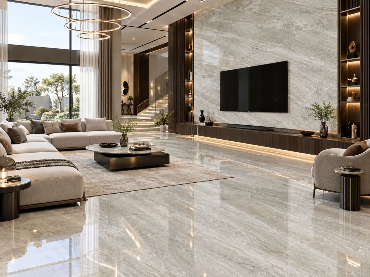 Tuscan Grey Marble living room